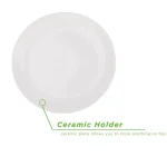 Mind Reader The Mind Reader Silver Ceramic & Galvanized Iron Cake Stand, Dessert & Cupcake Display Tray thumbnail 3