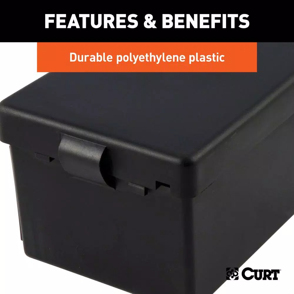 CURT Lockable Breakaway Battery Case, 5" x 3-1/4" x 3-7/8"