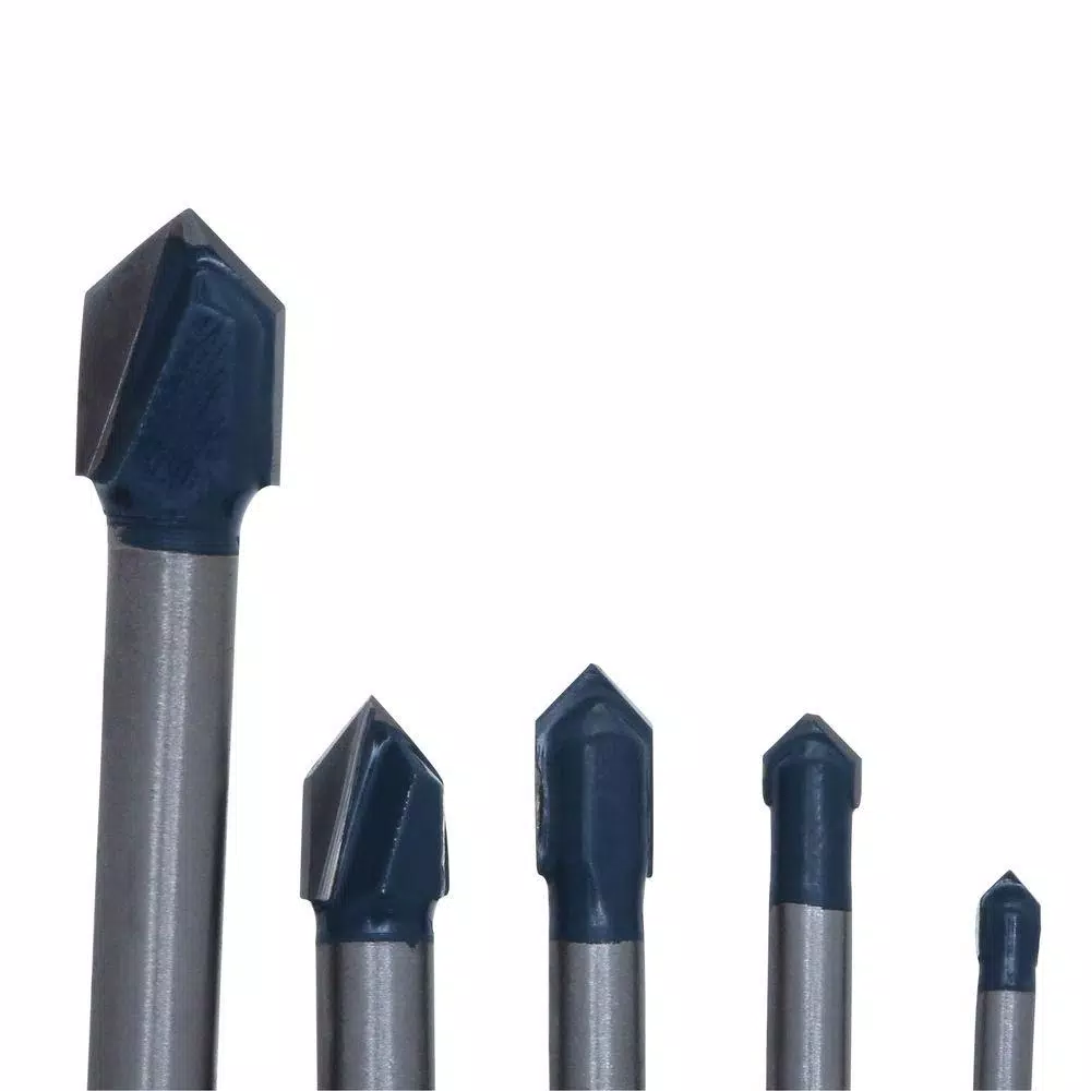 Bosch 8-Piece Carbide-Tipped Glass and Tile Drill Bit Set with 3-Flat Shank