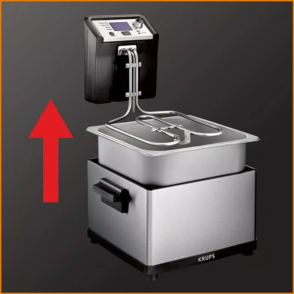 Krups KJ502 Professional Deep Fryer, 4.5L Capacity with 3 Baskets and 4 Preset Functions
