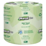 Marcal Pro MarcalPro 2-Ply White Bath Tissue, 100% Recycled, 48 Rolls thumbnail 1