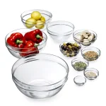 Luminarc Stackable Clear Glass Mixing Bowls Set, 10-Piece Assorted Sizes thumbnail 1