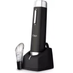 Ozeri Prestige Electric Wine Bottle Opener Set with Recharging Stand, Aerating Pourer and Foil Cutter thumbnail 1