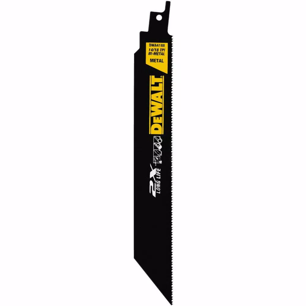 DEWALT 8 in. Premium Metal Reciprocating Saw Blades, 14/18 TPI, 5-Pack