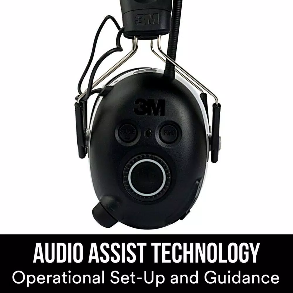 3M WorkTunes Wireless Bluetooth Hearing Protector with AM/FM Radio, Gray