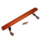Barton Kramer Wood Patio Door Handle with Chrome Brackets thumbnail 1