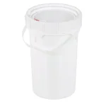 Vestil 6.5 Gallon White HDPE Screw-Top Pail with Lid - UN Certified thumbnail 2