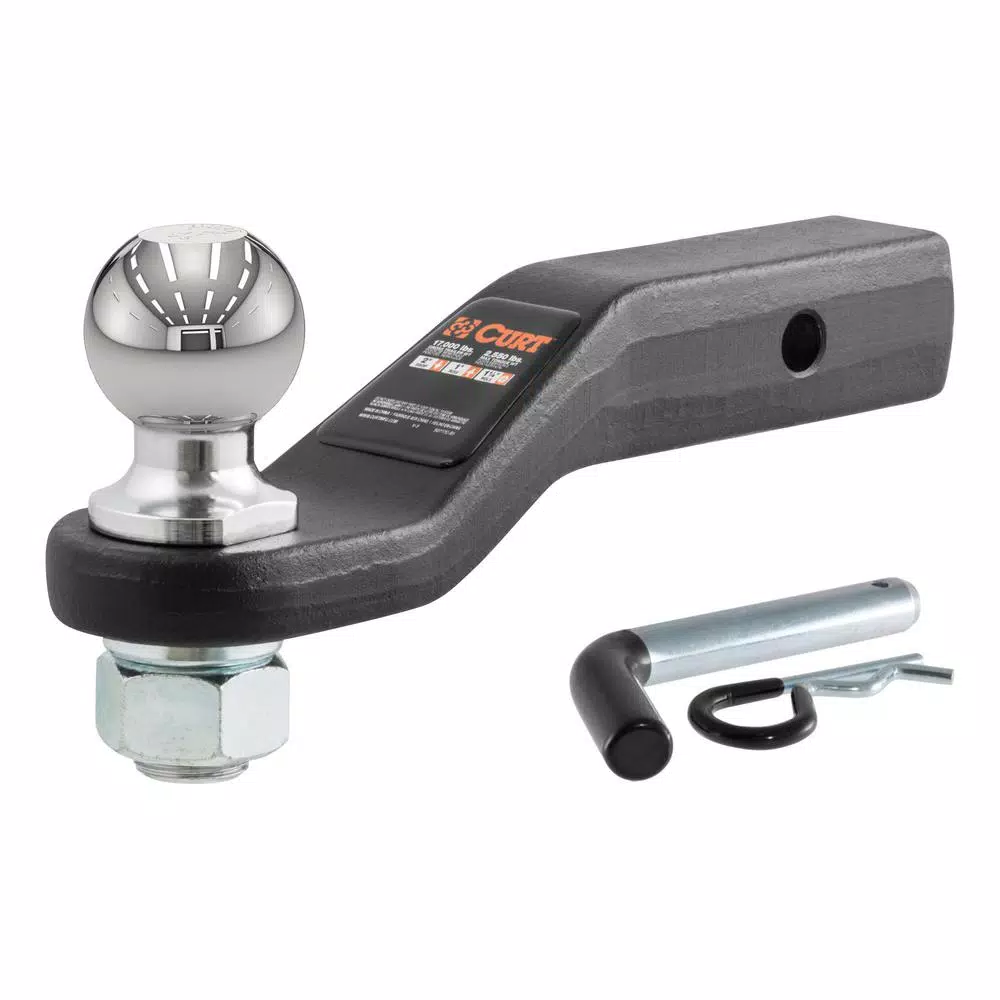 CURT Forged Steel Ball Mount, 2 in. Shank, 2 in. Drop, 15,000 lbs. Capacity, 2-5/16 in. Ball