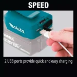 Makita ADP05 18V LXT Lithium-Ion Cordless USB Power Source with Dual Ports thumbnail 8