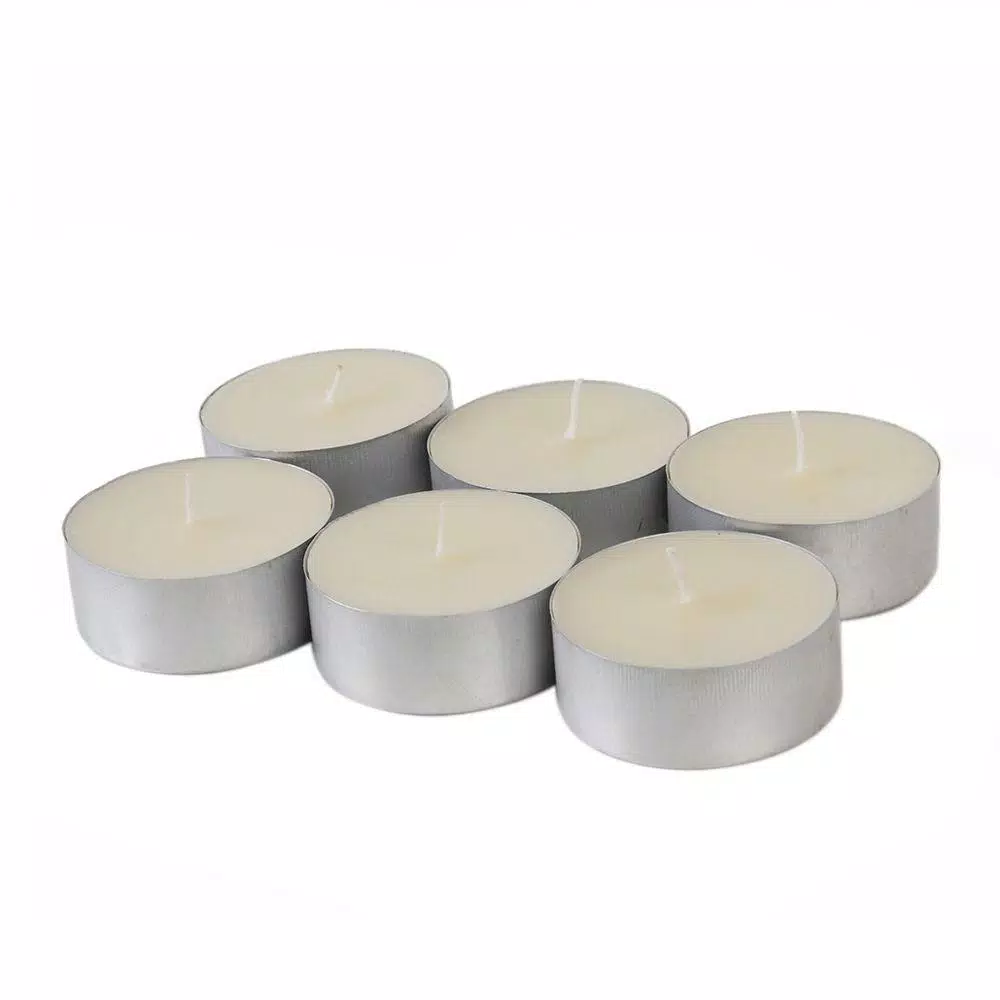 Zest Candle Ivory Mega Oversized Tealight Candles, 2.25 in. Diameter, 10-Hour Burn Time (12-Pack)