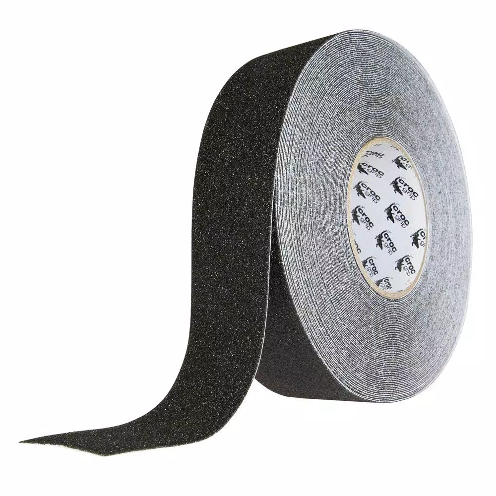 Unbranded CROC grip Commercial High Grit Anti-Slip Tape, Black, 1.9 in. x 82 ft.