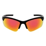 Unbranded Performance Red Mirrored Safety Eyewear - Lightweight Sporty Semi-Rimless Protective Glasses thumbnail 1