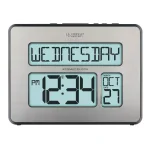 La Crosse Technology Atomic Full Calendar Digital Wall Clock with Extra Large Digits and Backlight thumbnail 1