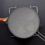 ExcelSteel 13 in. Gray Silicone Splatter Screen with Non-Slip Grip and Stainless Steel Frame thumbnail 5