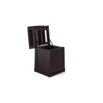 Suncast Commercial 35 Gal. Java Outdoor Trash Can with Attached Lid thumbnail 3