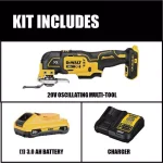 DEWALT 20V MAX XR Brushless 3-Speed Oscillating Multi-Tool Kit with 3.0Ah Battery and Charger thumbnail 2