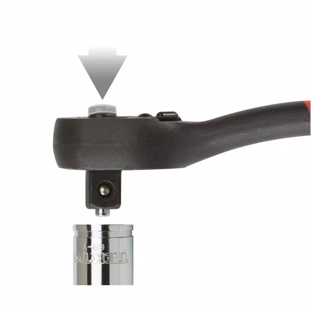 TEKTON 3/8 in. Drive 7 in. Composite Ratchet, 72-Tooth Oval Head