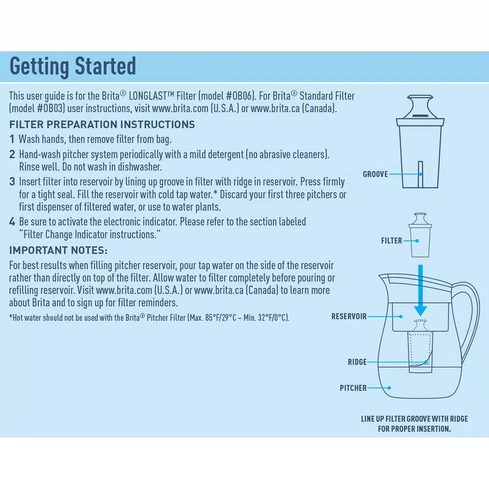 Brita Monterey 10-Cup Water Filter Pitcher with Longlast Filter, Black