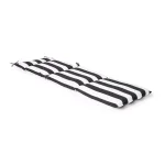 Unbranded Black Cabana Stripe Outdoor Chaise Lounge Cushion, 21.5 in. x 72 in. thumbnail 2