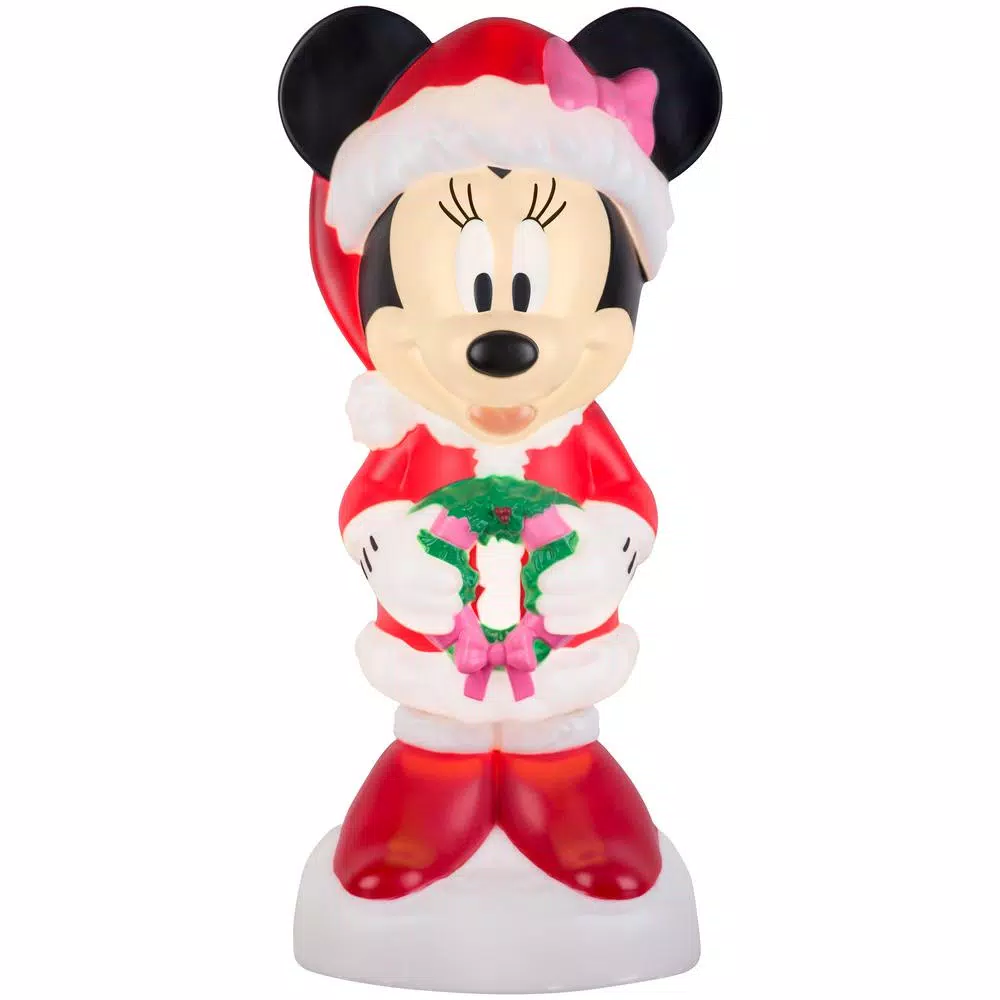 Gemmy Disney Minnie Mouse Lighted Blow Mold Outdoor Holiday Decor with Gifts