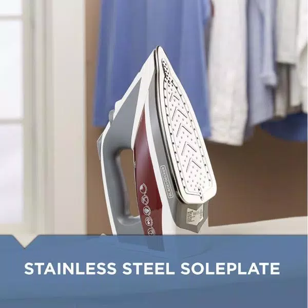 BLACK+DECKER Vitessa Advanced Steam Iron, 1200W, Red