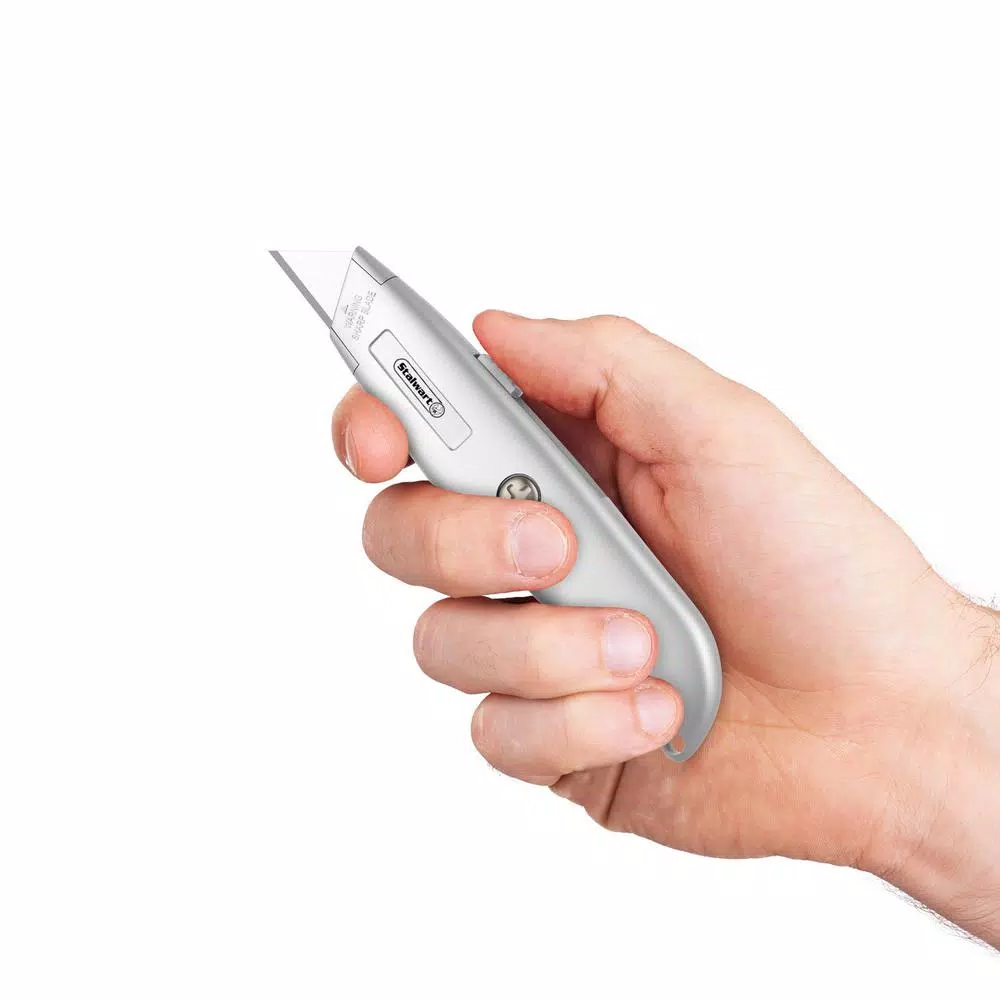 Stalwart Retractable Utility Knife Set, 6-Pack, Aluminum Alloy Body