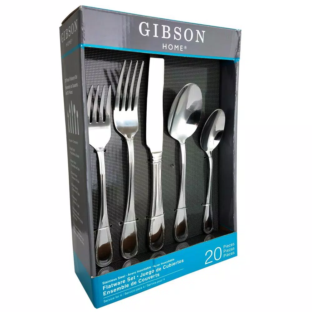 Gibson Home Graylyn 20-Piece Stainless Steel Flatware Set, Service for 4