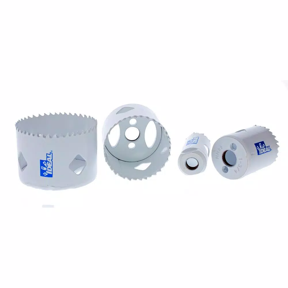 Ideal 19-Piece Bi-Metal Hole Saw Kit with Arbors and Extension - M42 Cobalt Steel