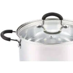Cook N Home 5 qt. Stainless Steel Casserole Dish with Tempered Glass Lid thumbnail 3
