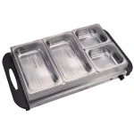 MegaChef 2.5L Stainless Steel Buffet Server and Warming Tray with 4 Removable Food Containers thumbnail 2