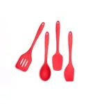 Core Kitchen Essential Red Silicone Kitchen Utensil Set, 4-Piece Non-Stick Cooking Tools thumbnail 4