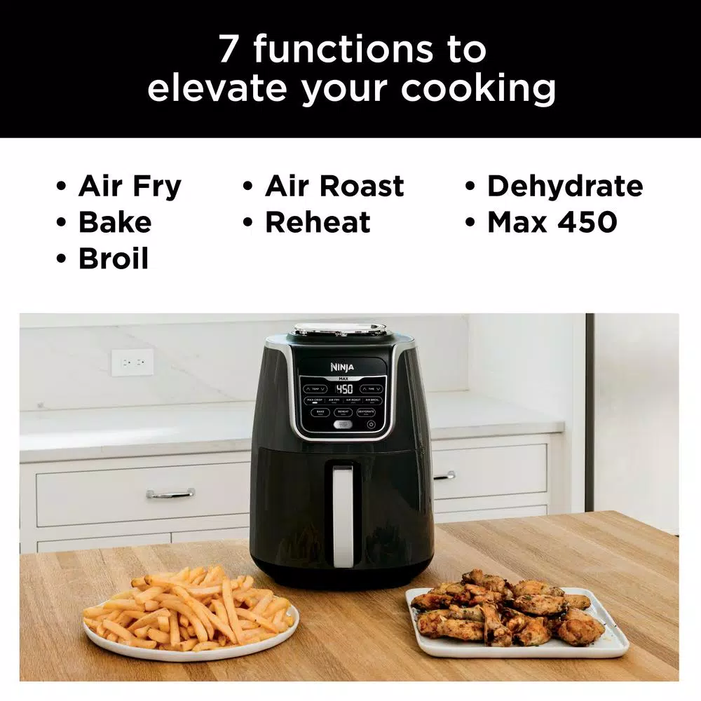 Ninja Air Fryer Max XL 5.5 Qt. Grey, MaxCrisp Technology