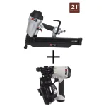 Porter-Cable FR350B 21-Degree 3-1/2 in. Full Round Framing Nailer with Bonus 15-Degree Coil Roofing Nailer Kit thumbnail 1