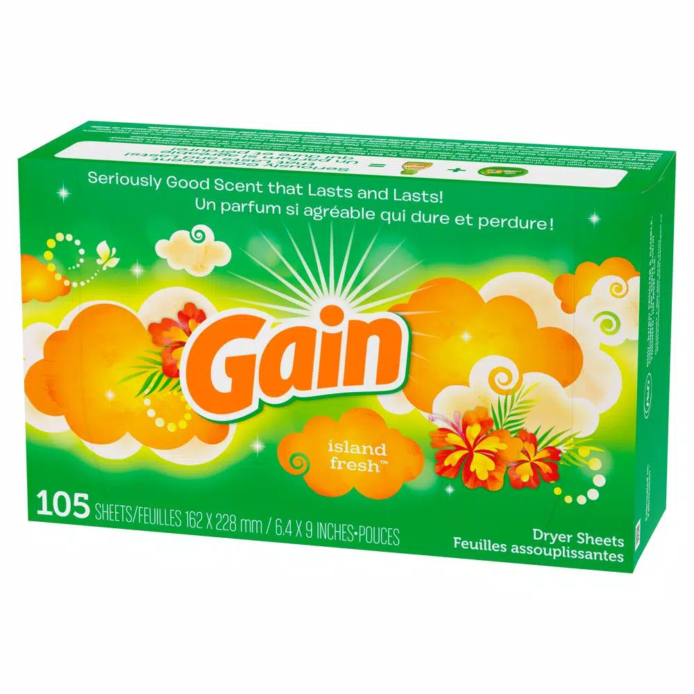 Gain Island Fresh Scent Dryer Sheets, 105-Count