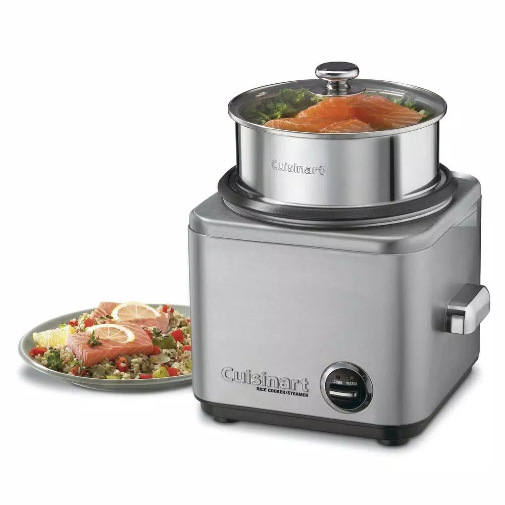Cuisinart CRC-800 8-Cup Stainless Steel Rice Cooker with Steaming Tray