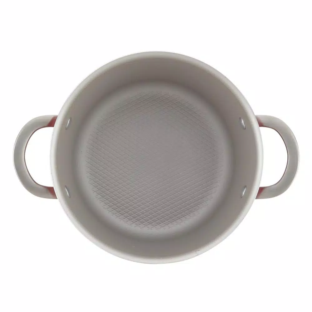 Ayesha Curry Ayesha Home Collection 4.5 Qt. Porcelain Enamel Nonstick Covered Saucepot - Sienna Red
