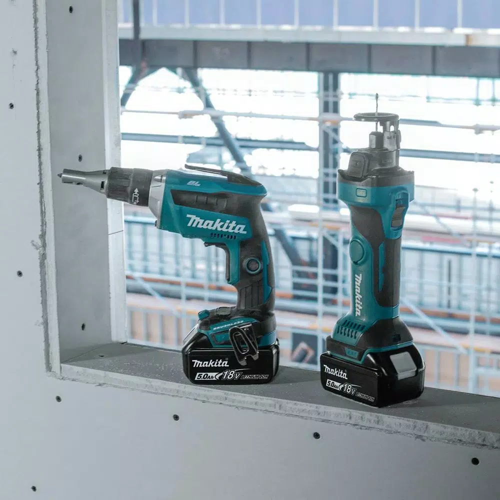 Makita 18V LXT Brushless Drywall Screwdriver & Cut-Out Tool 2-Piece Combo Kit with 5.0Ah Batteries