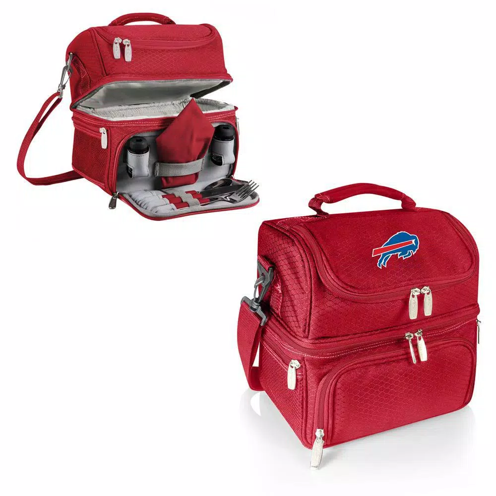 ONIVA Pranzo Red Buffalo Bills Insulated Lunch Bag with Cutlery Set