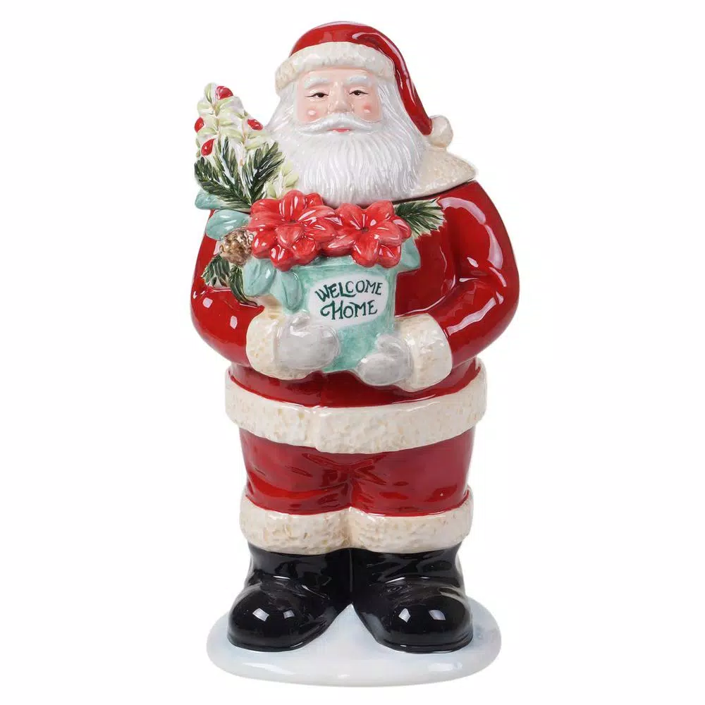 Certified International A Christmas Story 3D Santa Cookie Jar, 56 oz. Multicolored Earthenware