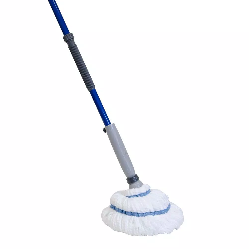 Quickie Microfiber Twist String Mop 4-Pack with Ratcheting Wringing Handle