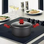 AMERCOOK 8.7 in. 3L Nonstick Aluminum Casserole Pan with Glass Lid and Detachable Handles thumbnail 2