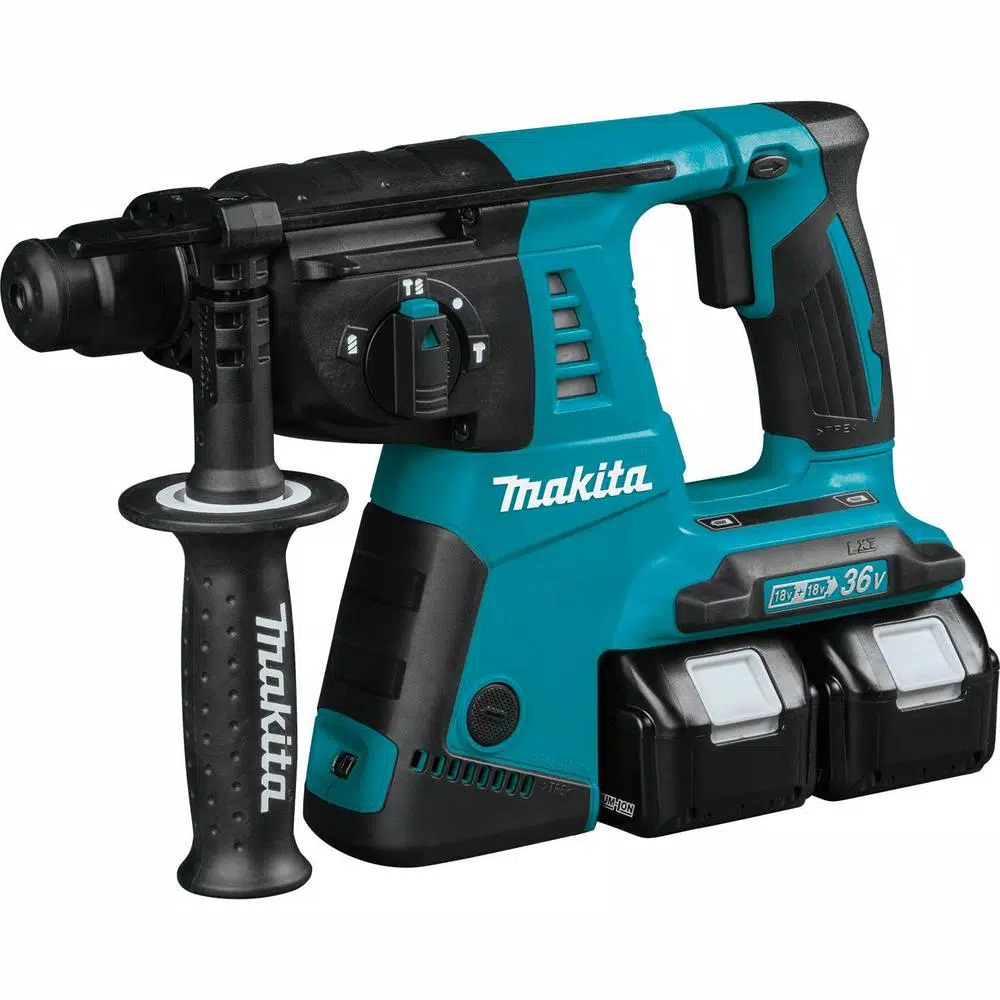 Makita 18V X2 LXT (36V) 1 in. SDS-Plus Rotary Hammer Kit with Bonus 18V LXT 1/2 in. Impact Wrench