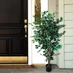 Pure Garden 5 ft. Artificial Topiary Ficus Tree with 7 in. Pot thumbnail 2