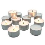 Stonebriar Collection Stonebriar White Unscented Tealight Candles, 8-Hour Burn Time, 100-Pack thumbnail 3