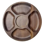 BergHOFF Acacia Wood 13 in. Round Serving Tray, Brown thumbnail 1