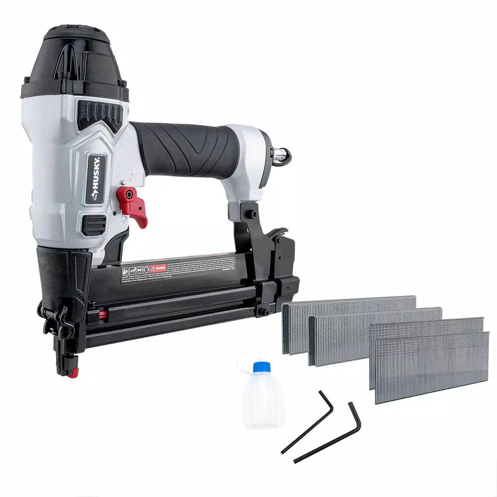 Husky 18-Gauge 2-in-1 Pneumatic Brad Nailer and 1/4 in. Narrow Crown Stapler Combo