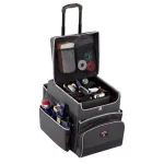 Rubbermaid Small Executive Quick Cart with Telescopic Handle, Dark Gray thumbnail 1