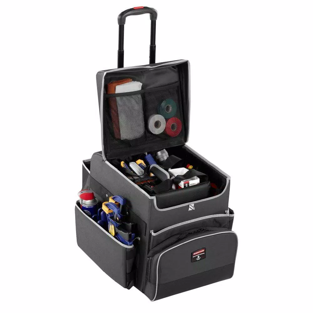 Rubbermaid Small Executive Quick Cart with Telescopic Handle, Dark Gray