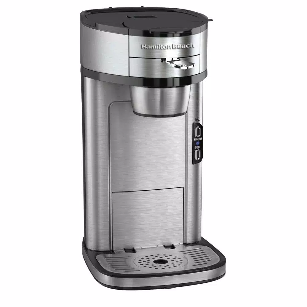 Hamilton Beach The Scoop Single-Serve Stainless Steel Coffee Maker with Built-In Mesh Filter