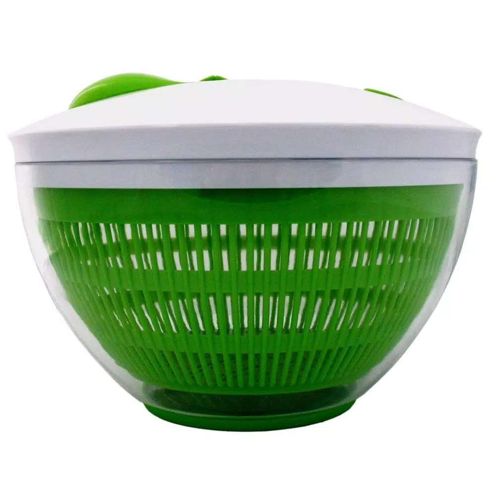Ozeri FRESHSPIN Salad Spinner and Serving Bowl, Swiss Designed, BPA-Free, Green
